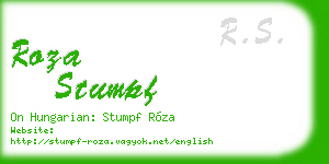 roza stumpf business card